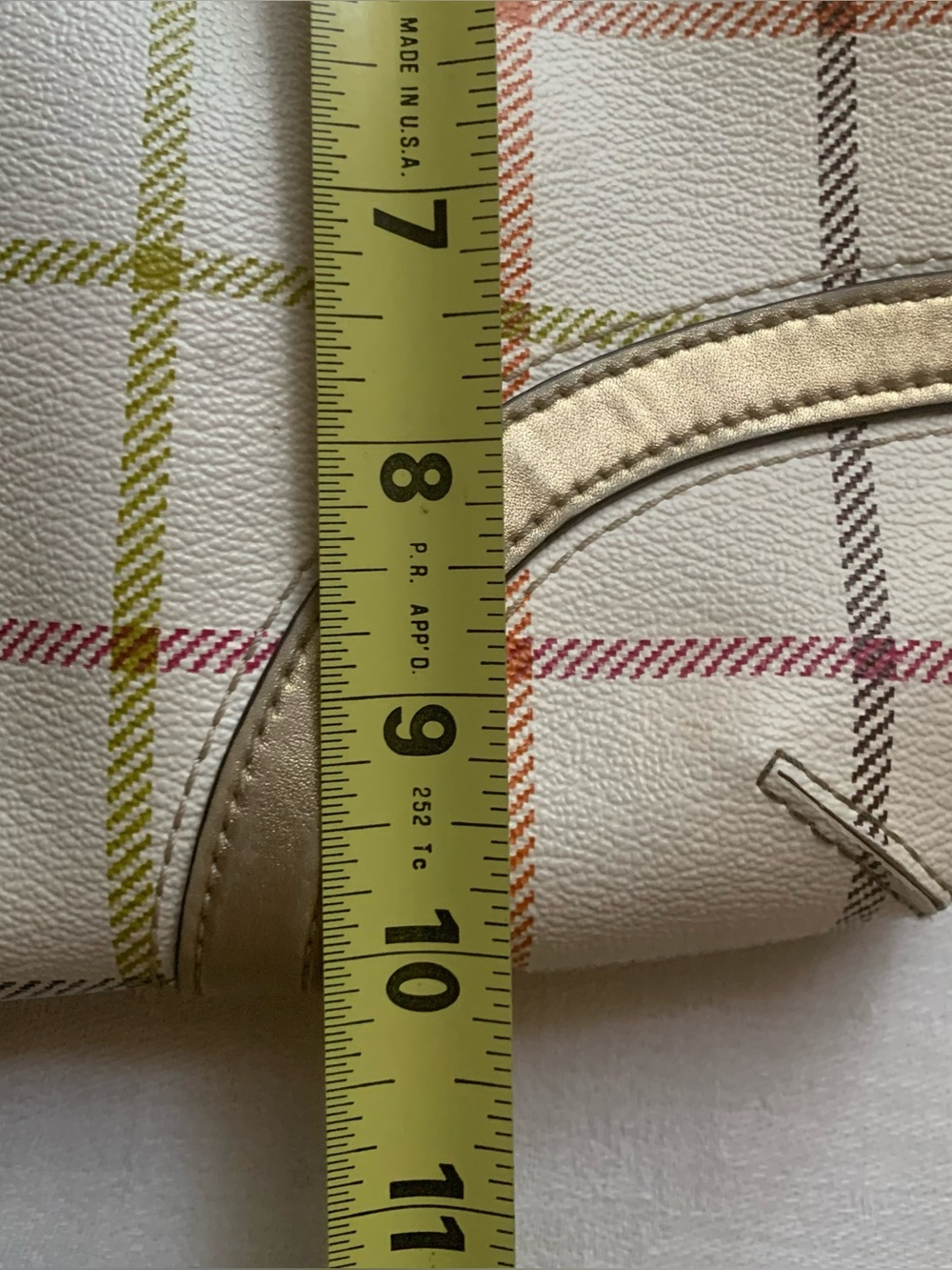 Coach Peyton Tattersall coated canvas slim bag - Picture 12 of 15